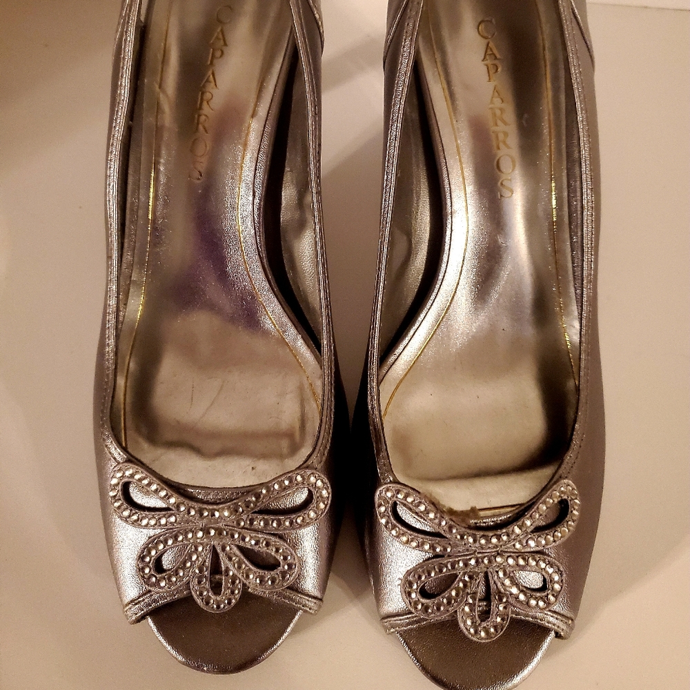 Embelished Pewter Caparros Heel